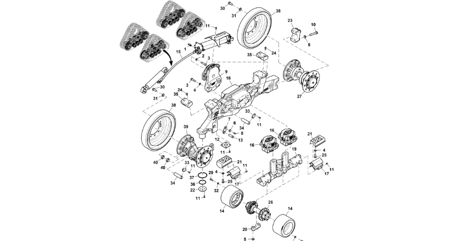John Deere 9470RX - Płytka R553438 (Gąsienice i obciąźniki)