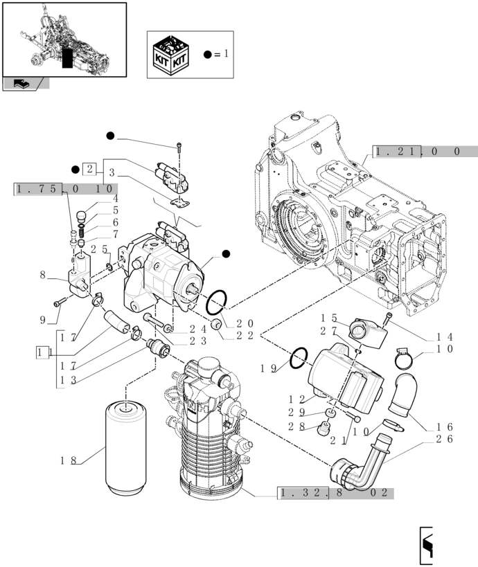 New Holland T6010 Kompensator 84209779