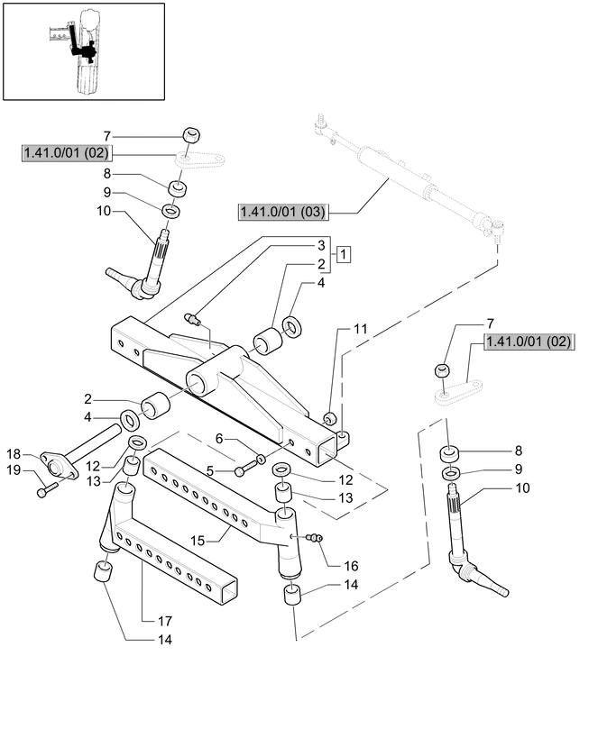 New Holland T6010 Przedłuźenie 82028120