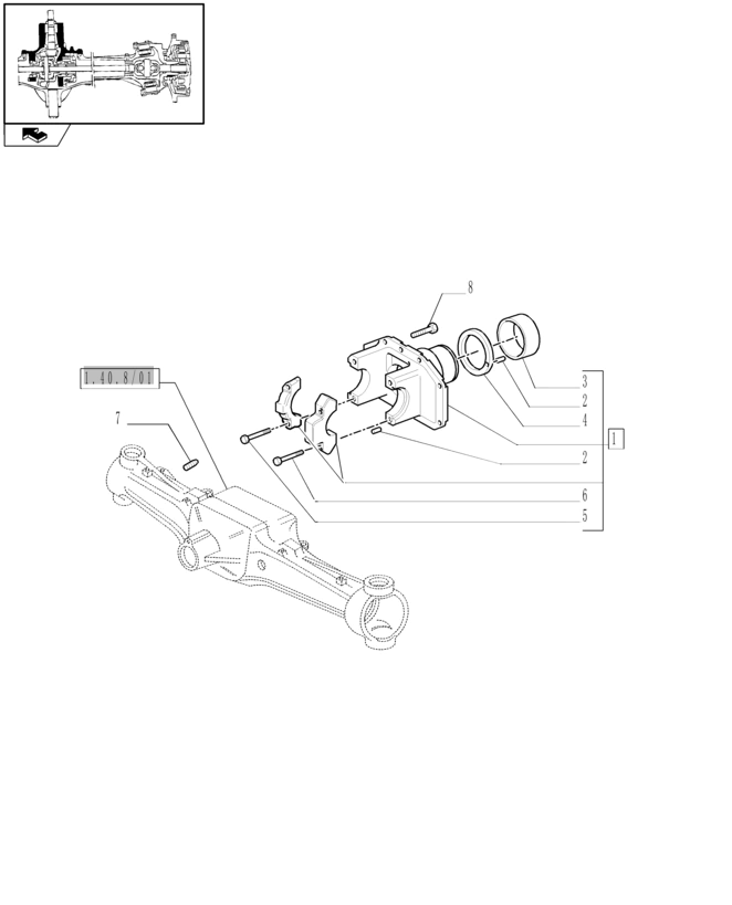 New Holland T6090 T6070 Wspornik 87523108