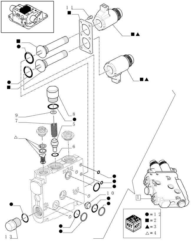 New Holland T6010 T6070 Regen zawor hydr hyd valve 84175671R