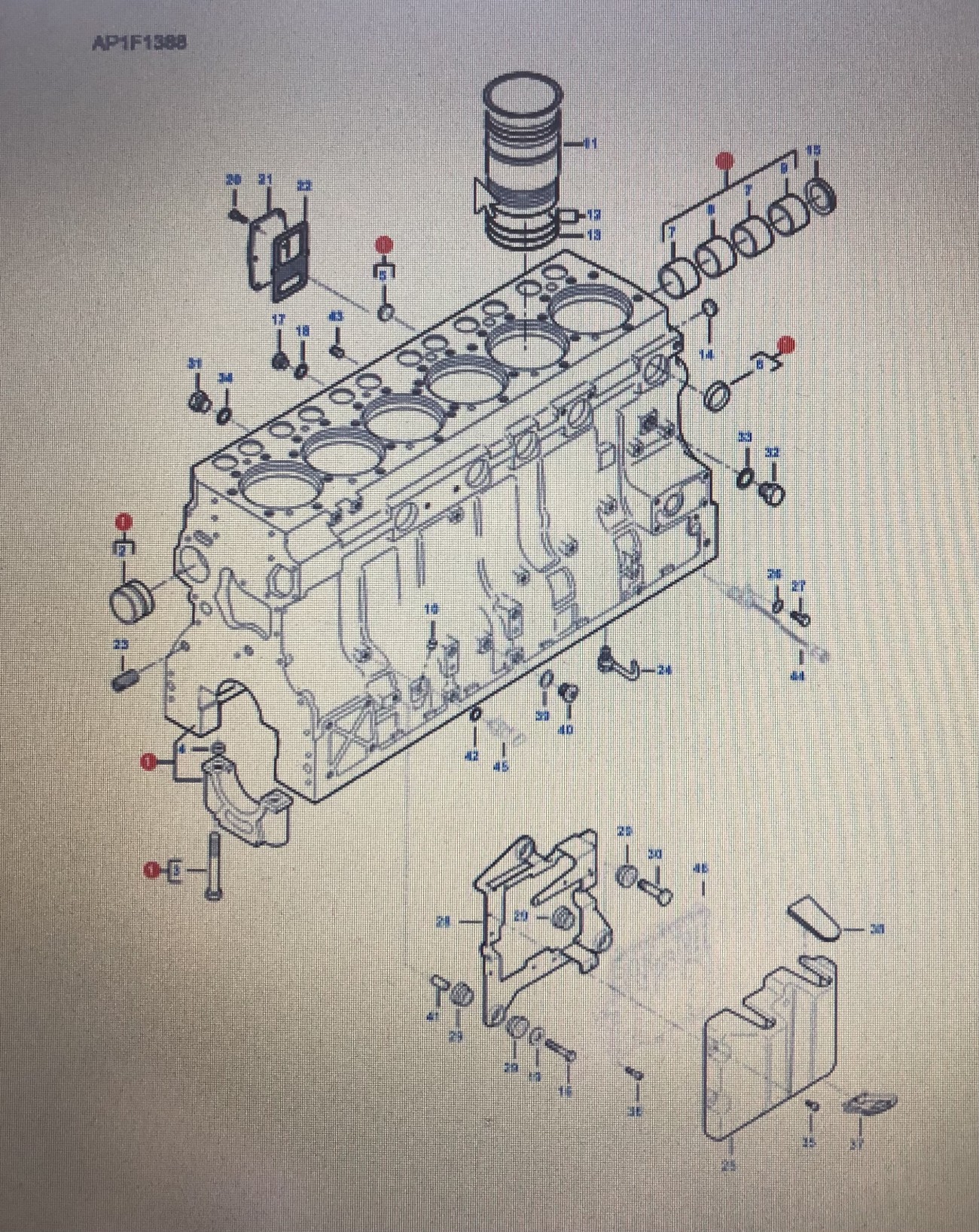 FENDT 6335C SILNIK-BLOK CYLINDRÓW V837086217/Fendt 6335 C silnik-blok cylindrów
