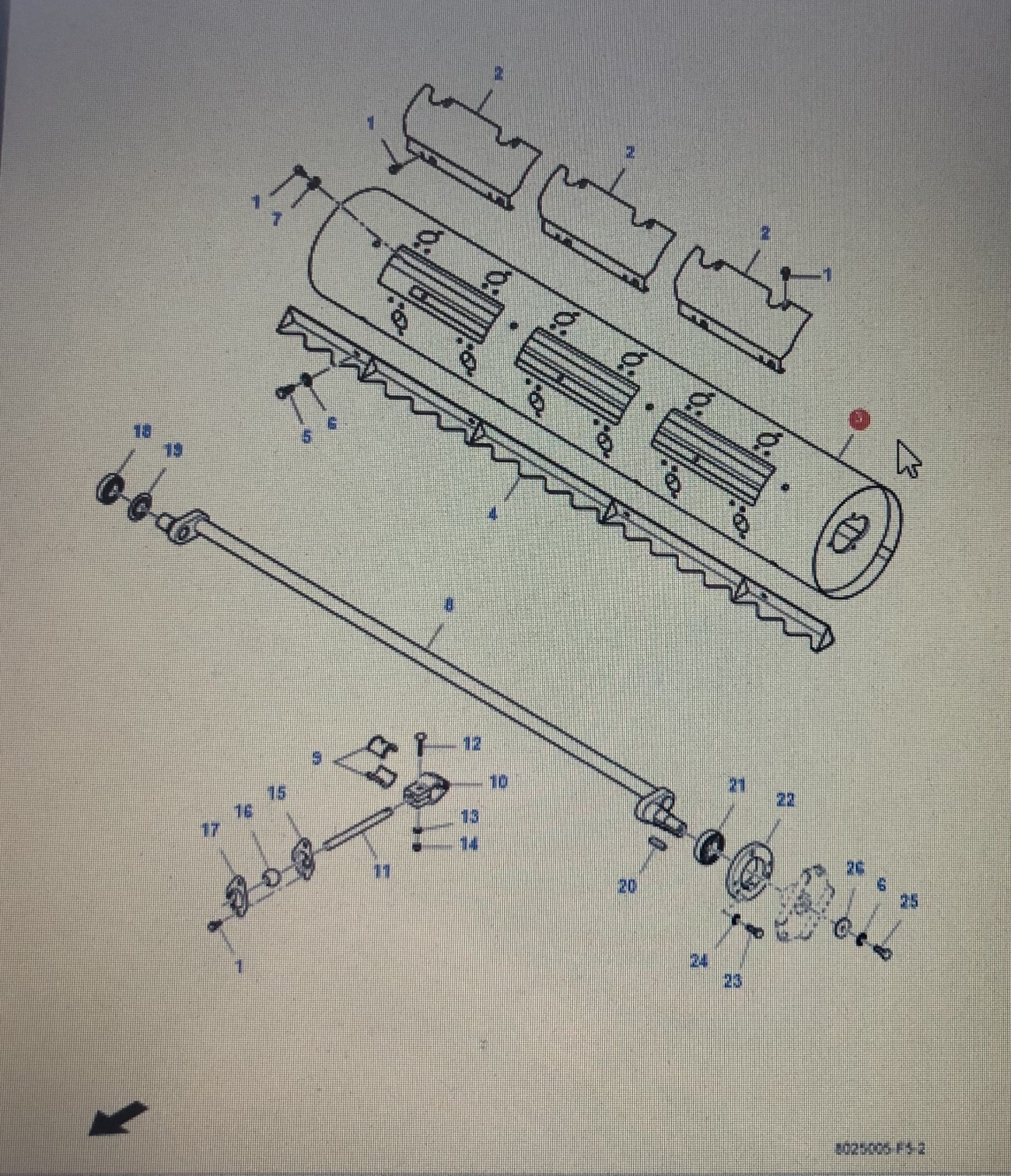 FENDT LA32284250/Fendt bęben kolektora/Fendt 6335C