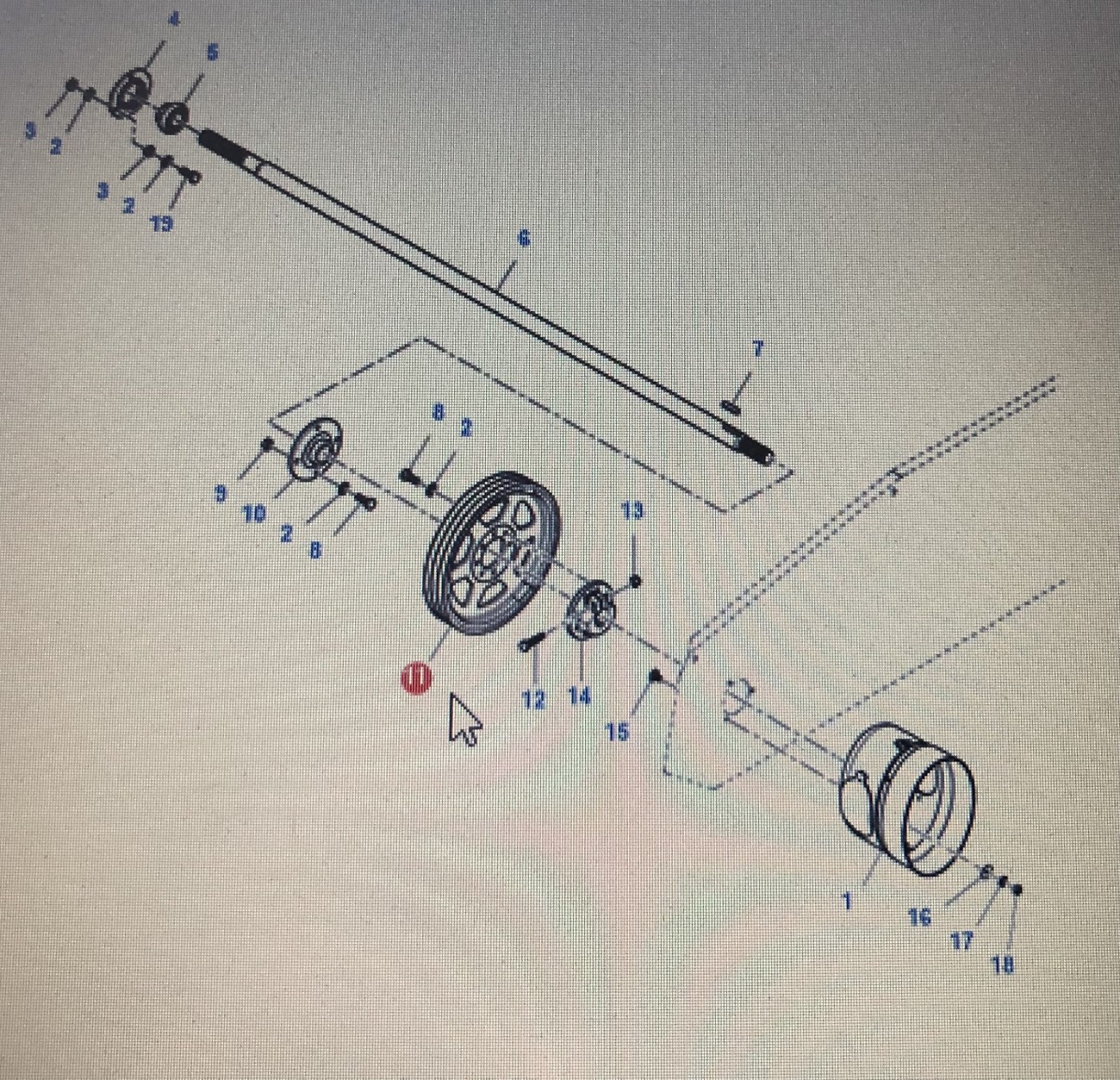 FENDT LA323315350/Fendt koło pasowe/przenośnik pochyły-dolny wał/Fendt 6335C