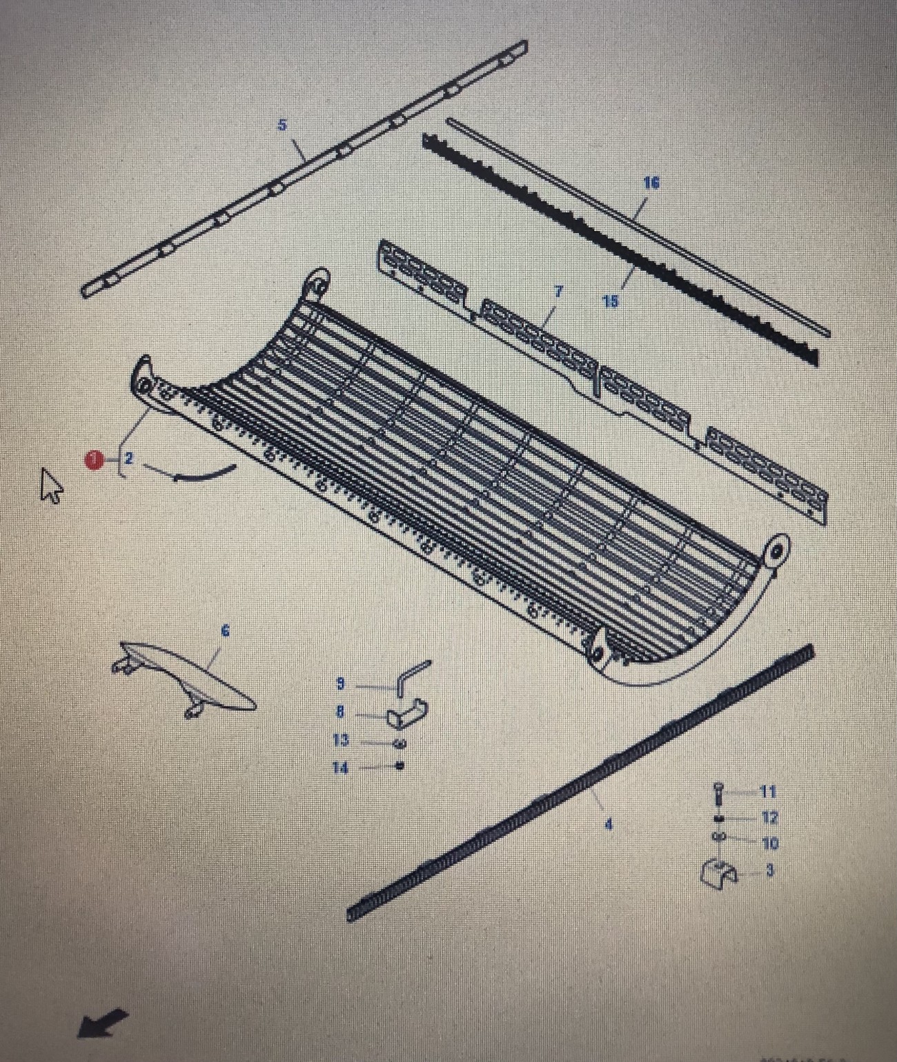 FENDT LA323619900/Fendt 6535C klepisko uniwersalne/