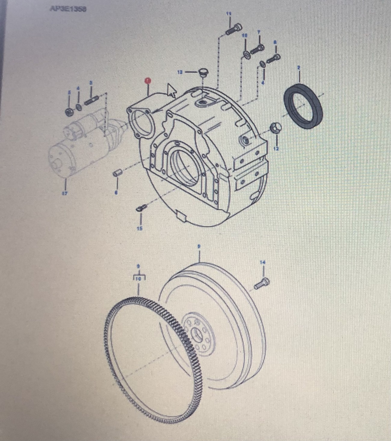 FENDT V836647440/Fendt osłona koła zamachowego/Fendt 6335C