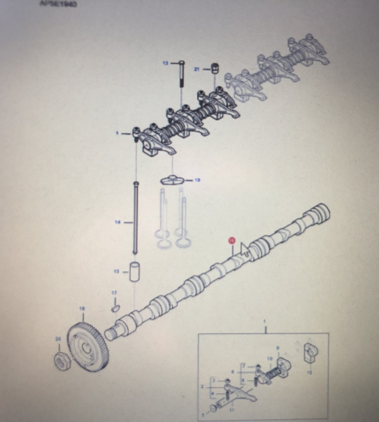 FENDT V837069101/Fendt wałek rozrządu/Fendt 6335 C