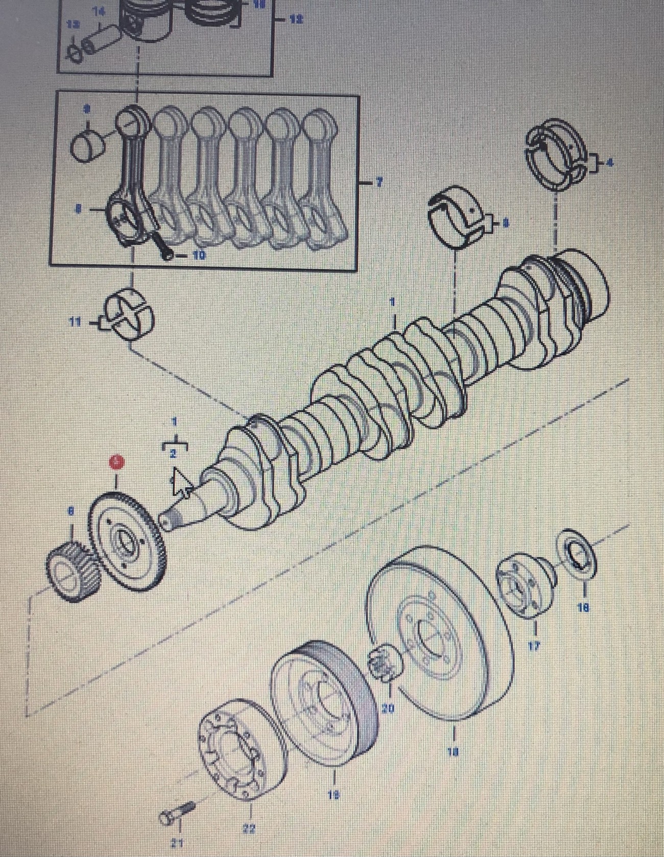 FENDT V837073560/Fendt koło zębate wału korbowego/Fendt 6335C