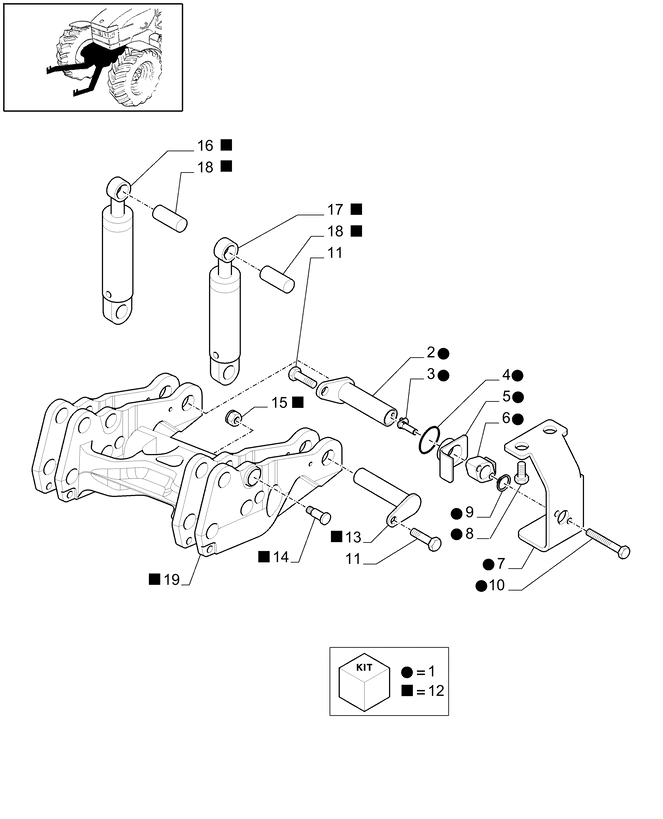 New Holland T6010 T6070 Czujnik 47057747