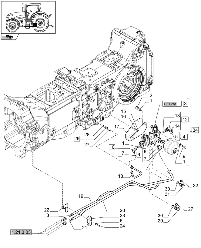 New Holland T6010 Hydroakumulator 47752042