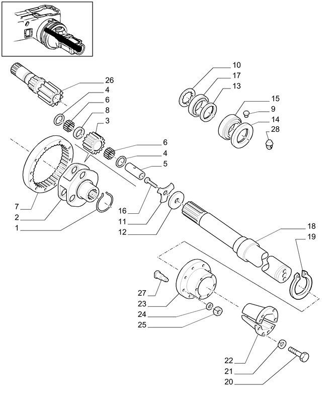 New Holland T6010 T6090 T6070 Piasta 47726022
