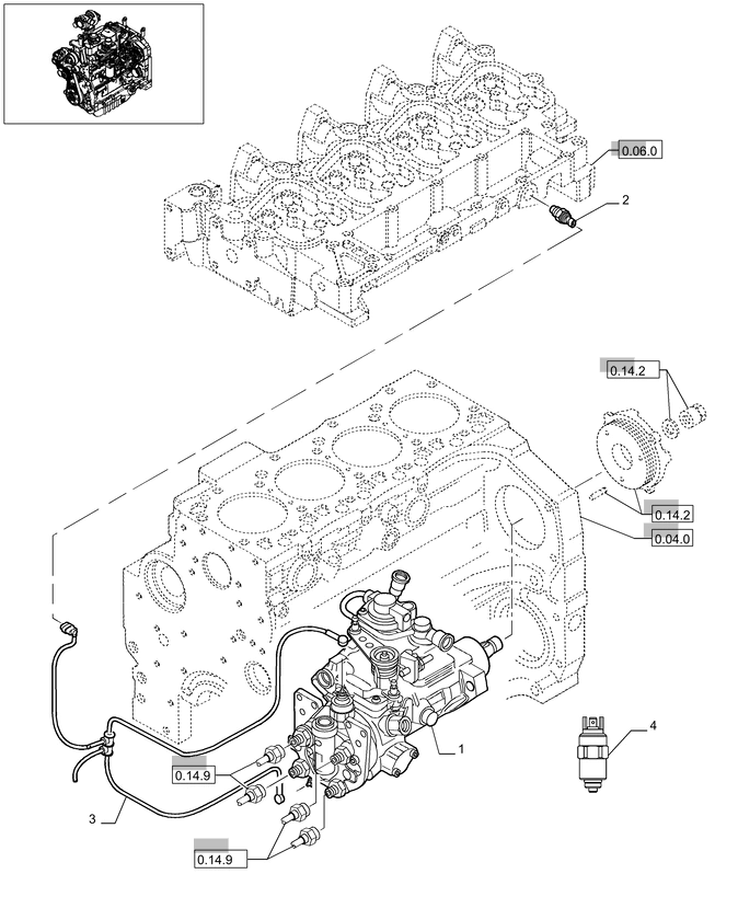 New Holland T6010 Pompa paliwowa wtrys 2855962