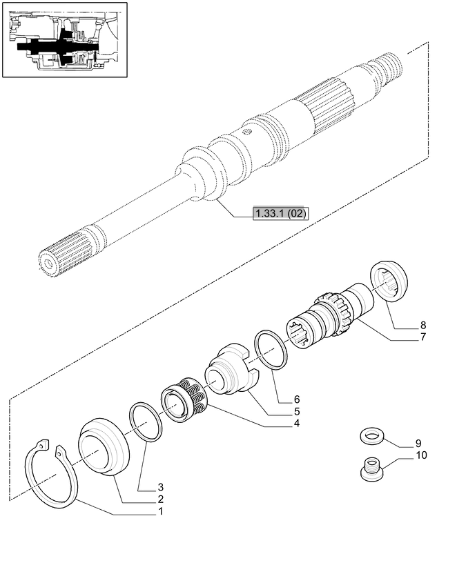 New Holland T6010 Tuleja 53t 47126720