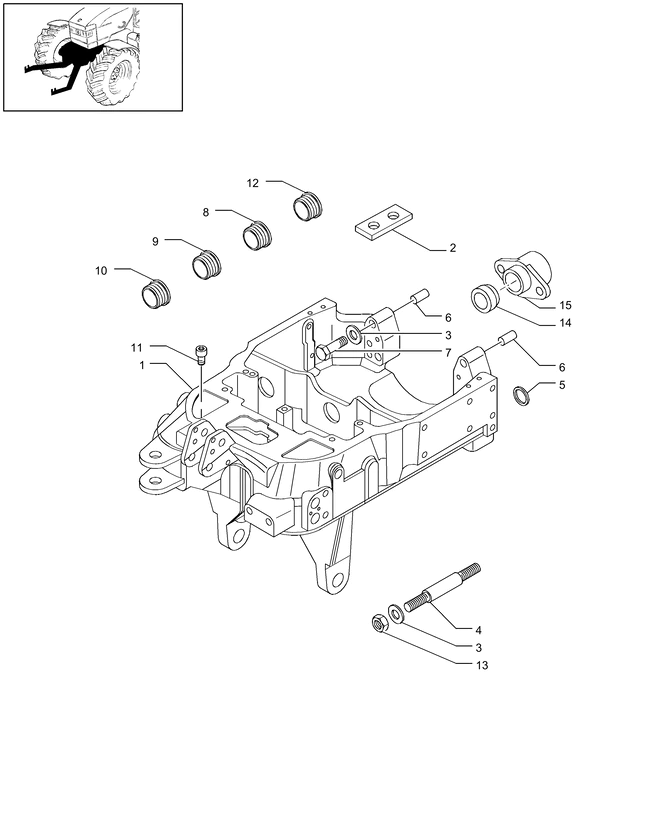 New Holland T6010 T6070 T7230 Wspornik 47057071