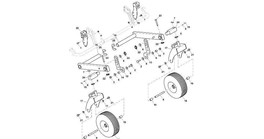 John Deere 960 - Podpora DC216892 (Podbieracz)