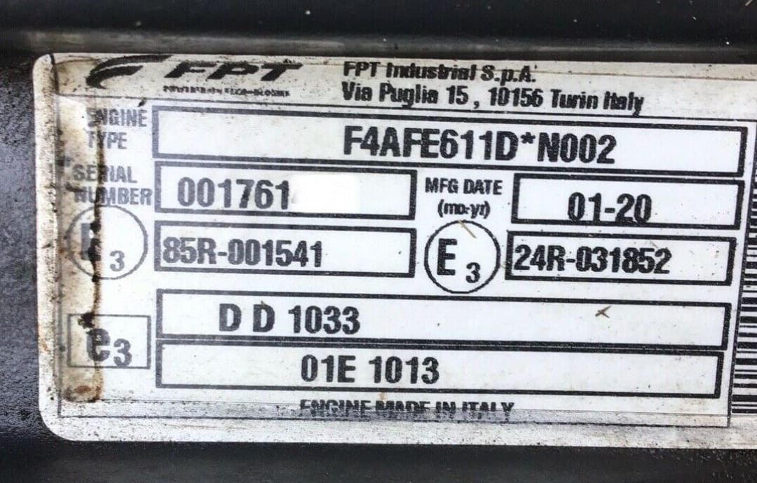 Iveco FPT F4AFE611D Euro 6