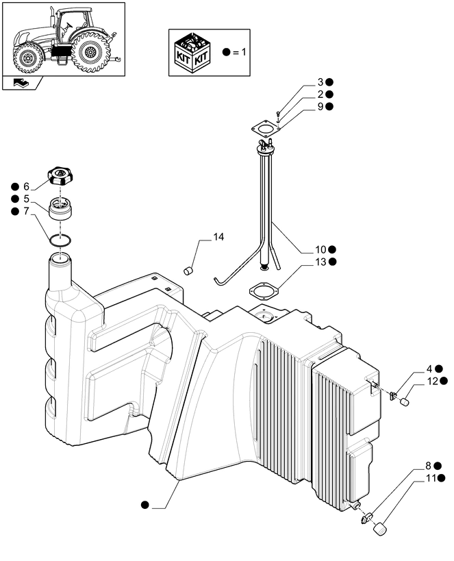 New Holland T6010 Zbiornik paliwa 47469840