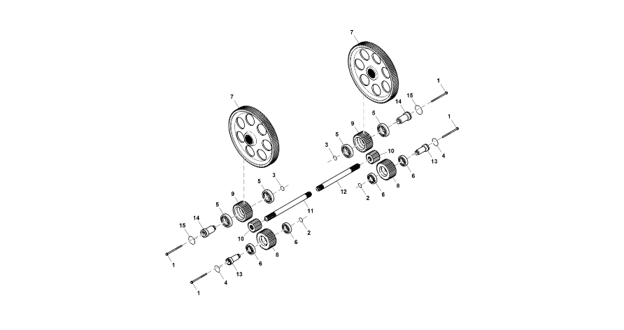 John Deere 9470RX - Wał R561011 (Oś przednia i tylnia)