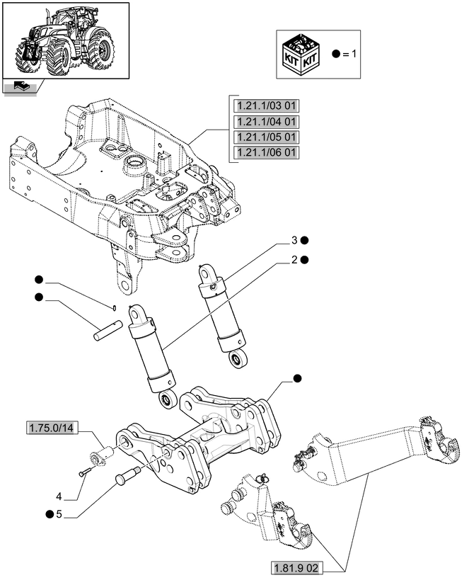 New Holland T6010 Rama 87667283