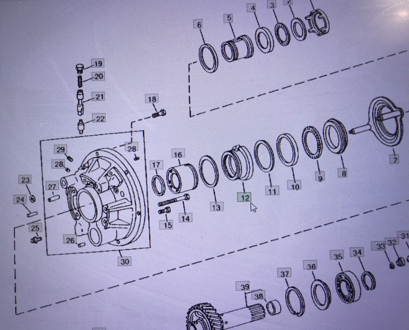 Joh Deere R62627/tłoczek/John Deere 4555/4755/4955 Nr części R62627 Pasuje do 4555/4755/4955