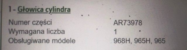 John Deere 6359D - Głowica Cylindrów - AR73978 , Re56303 , R62152 , R62143 , R61035 , R63694