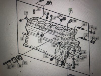 John Deere 6359D , R80725 , RE25591 - Blok Cylindrów - 6359DL007