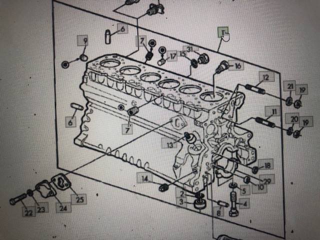 John Deere 6359D , R80725 , RE25591 - Blok Cylindrów - 6359DL007