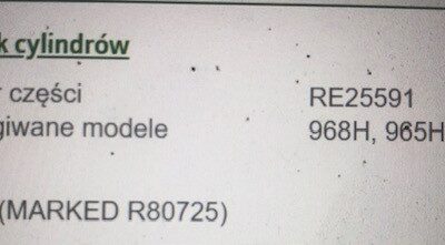 John Deere 6359D , R80725 , RE25591 - Blok Cylindrów - 6359DL007
