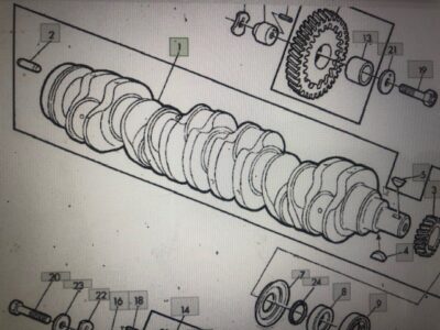 John Deere 6359D - Wał Korbowy | John Deere AT22562,RE502190 , VPC1125