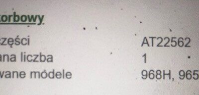 John Deere 6359D - Wał Korbowy | John Deere AT22562,RE502190 , VPC1125