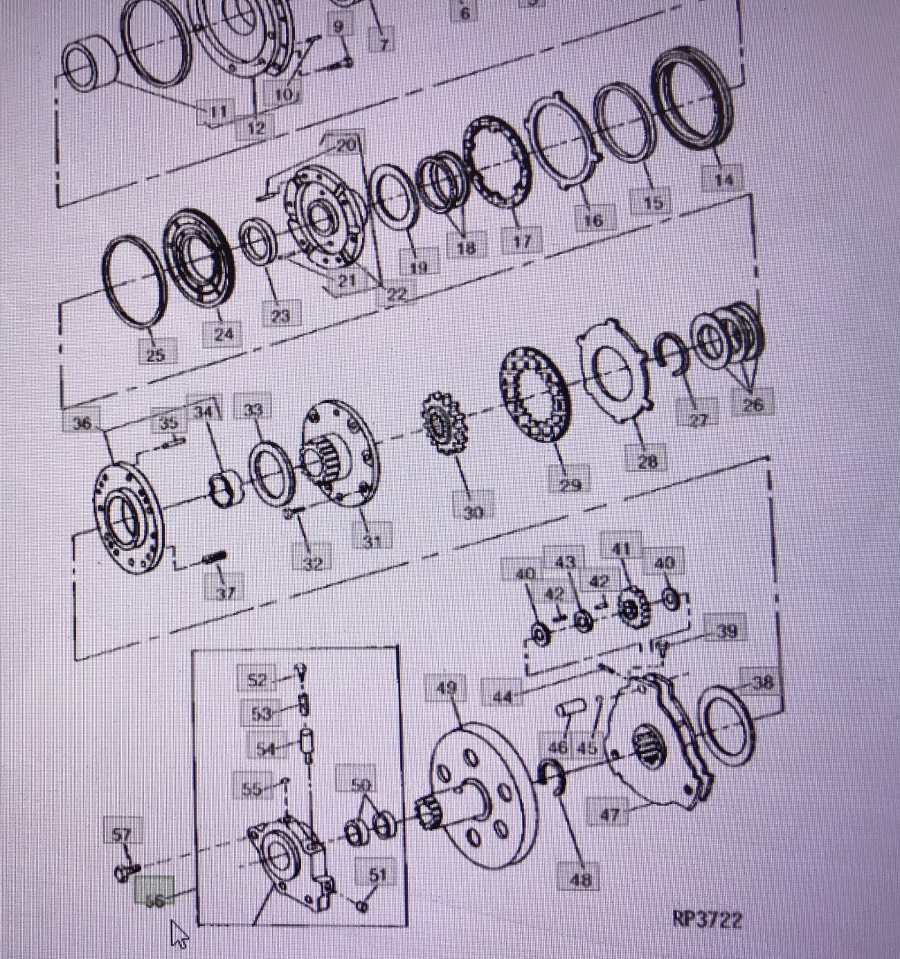 John Deere AR104590/kolektor/John Deere 4555/4650/4760/4755/4850/4955