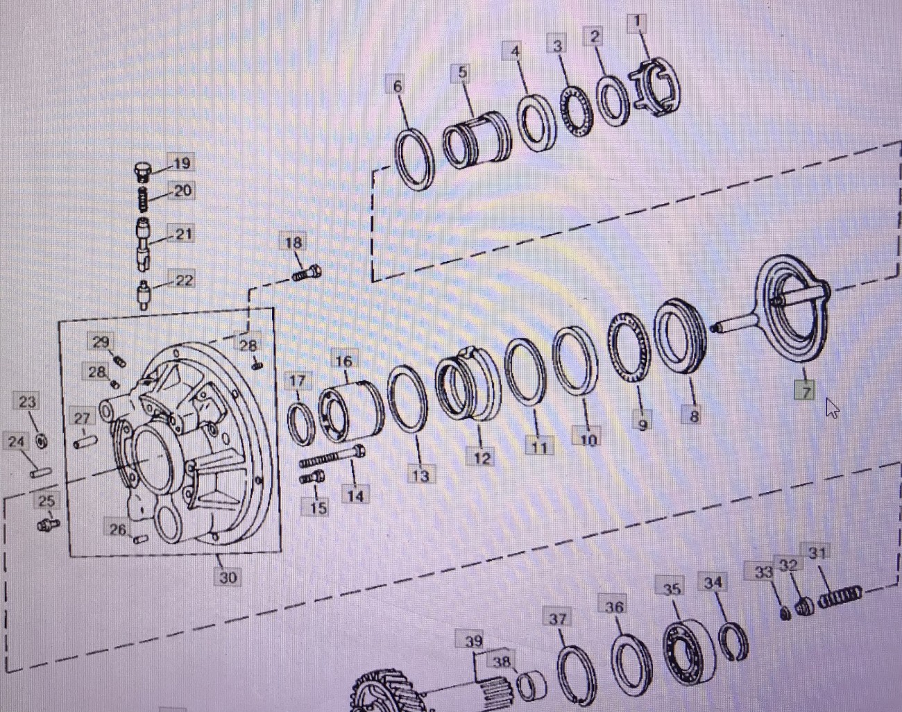 John Deere AR77226/element ustalający//John Deere 4555/4755/4955 Nr części AR 77226