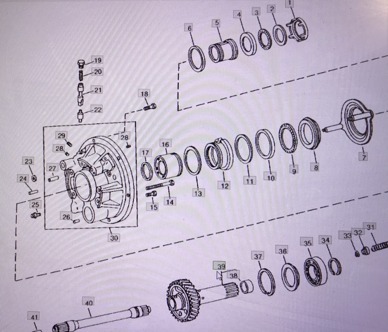 John Deere AR78723/wał-napęd WOM/John Deere 4555/4755/4955 Nr części AR 78723