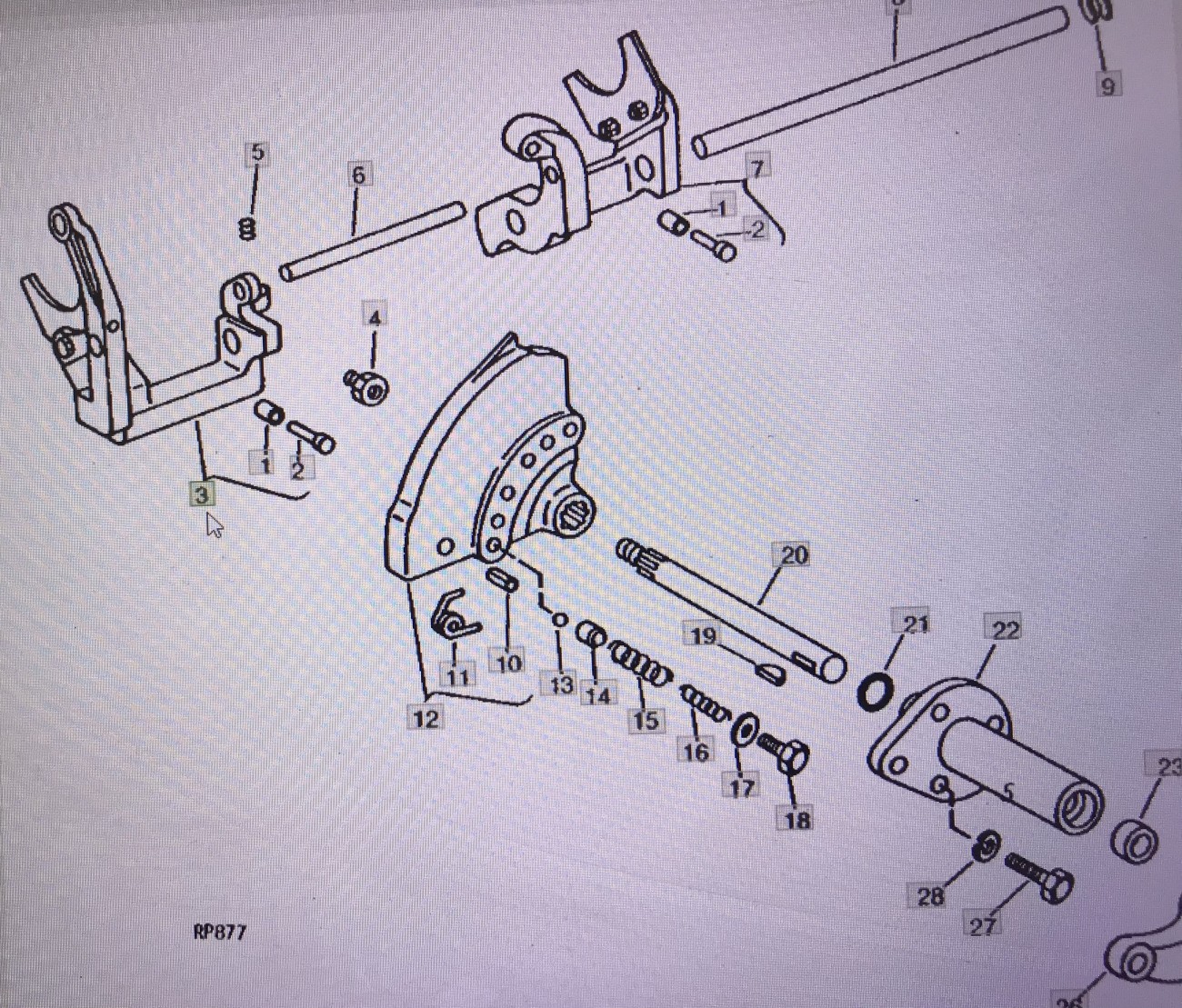 John Deere AR82830/widełki,manetka/John Deere 4555/4755/4955