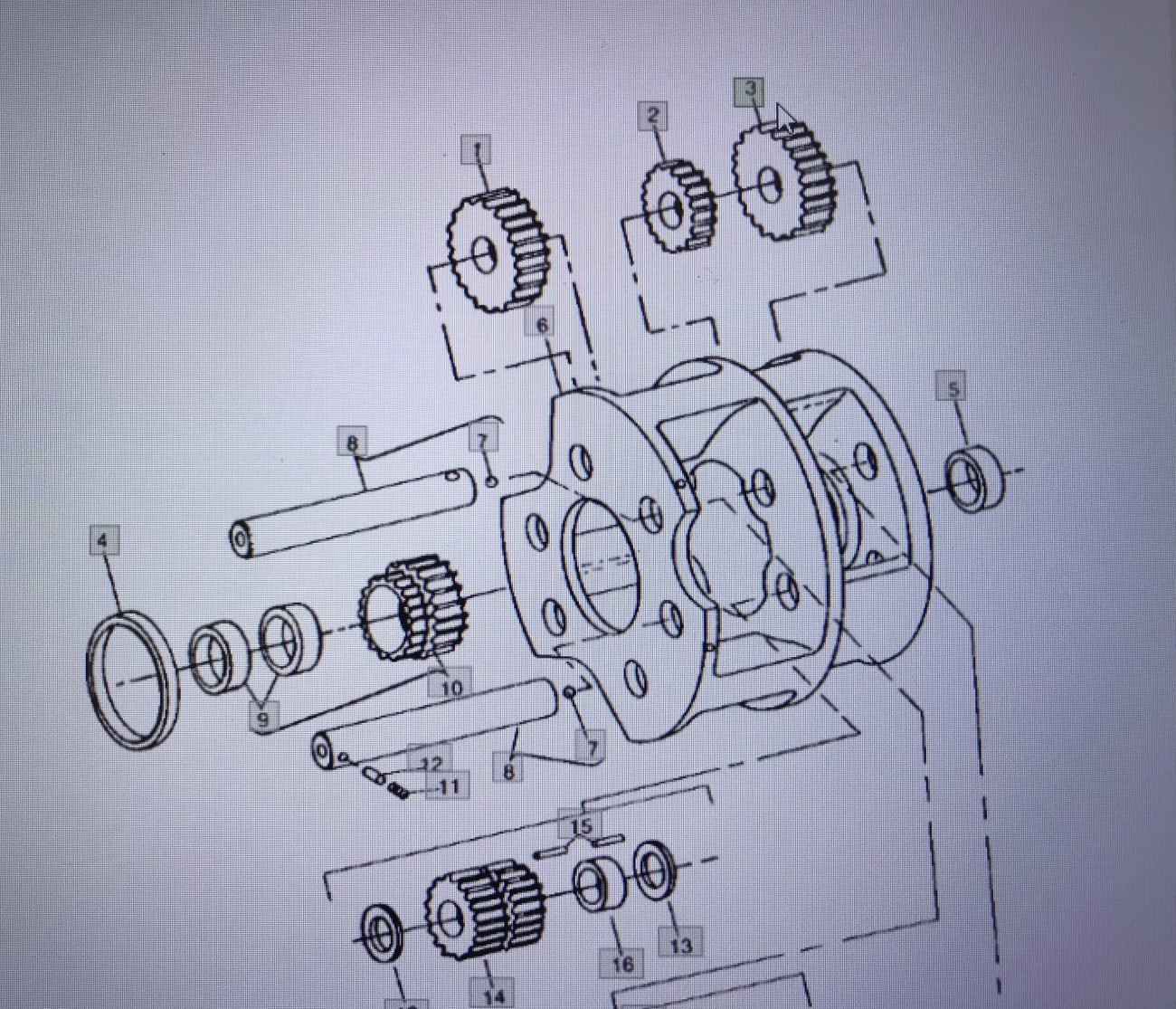John Deere AR94152/wałek zębaty/John Deere 4555/4755/4955