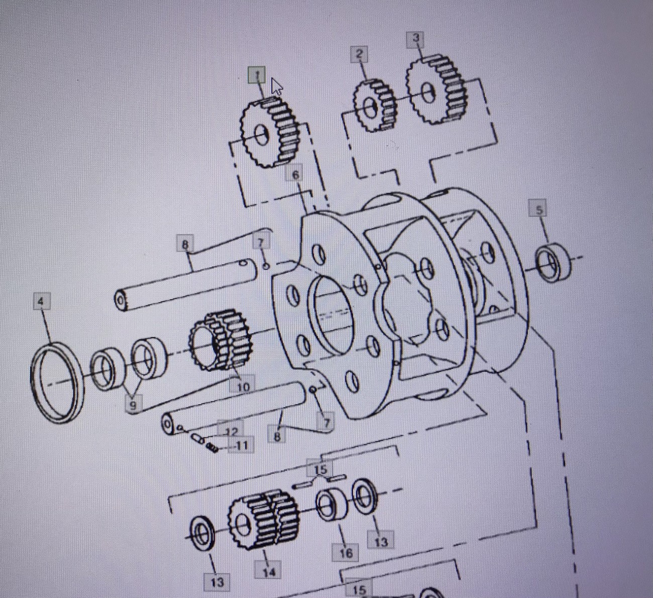 John Deere AR94153/wałek zębaty/John Deere 4555/4755/4955