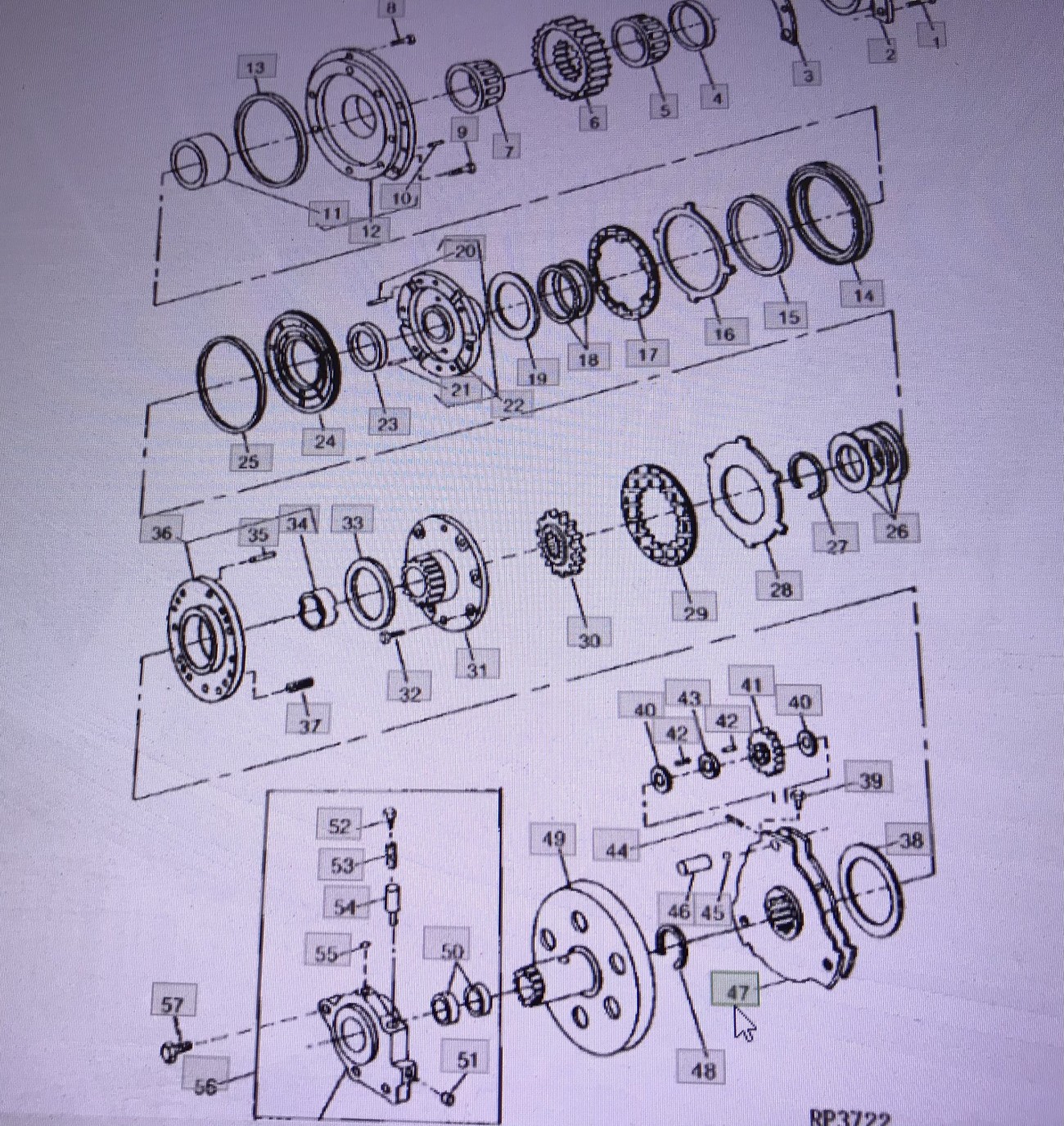 John Deere AR95861/nośnik planetarny/John Deere 4555/4755/4955