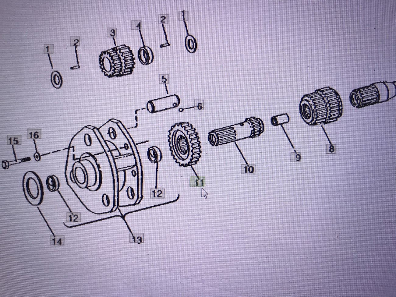 John Deere AR97422/wałek zębaty/John Deere 4555/4755/4955 Nr części AR97442
