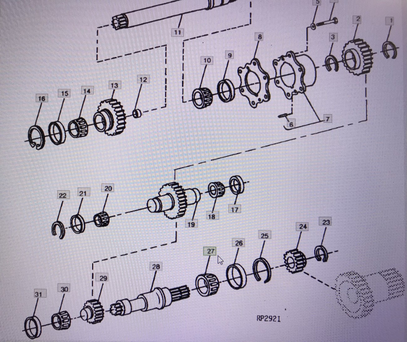 John Deere JD10129/pierścień wewnętrzny/John Deere 4555/4755/4955