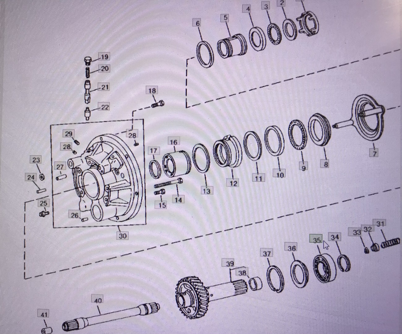 John Deere JD8735/łoźysko kulkowe/John Deere 4555/4755/4955 Nr części JD8735