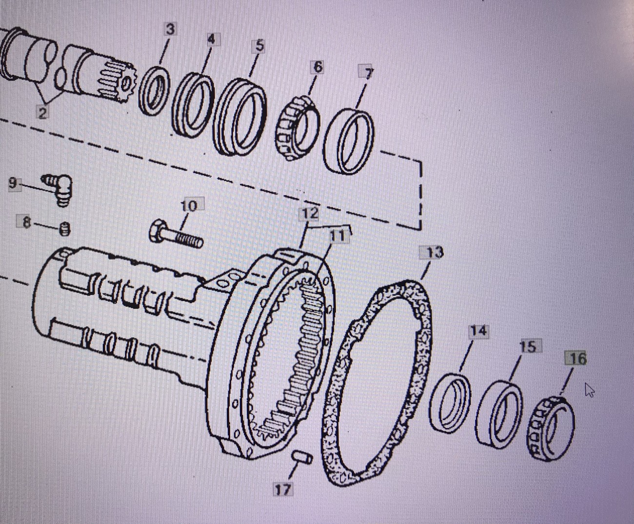 John Deere JD9018/pierścień wewnętrzny/John Deere 4555/4755/4955