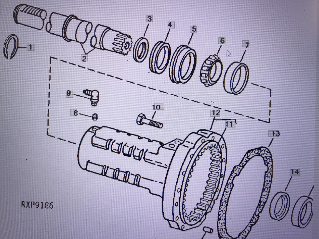 John Deere JD9092/pierścień wewnętrzny/John Deere 4554/4755/4955