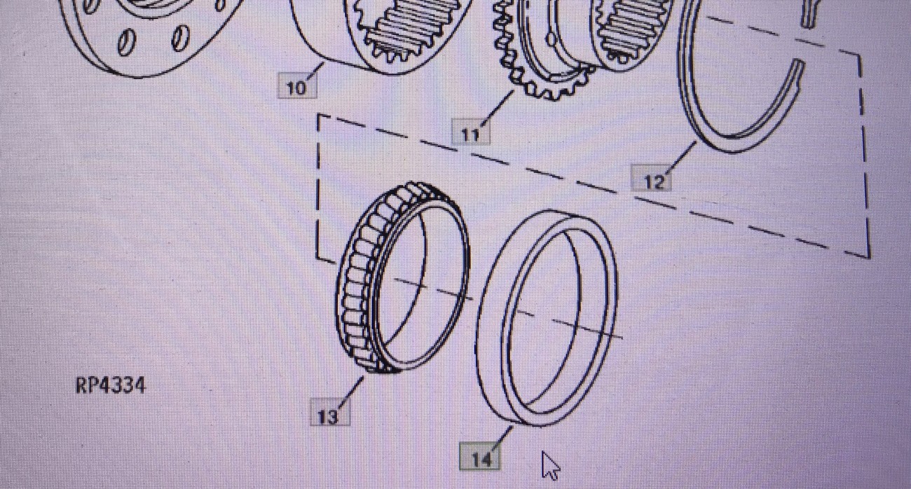 John Deere JD9115/pierścień zewnętrzny/John Deere 4555/4755/4955 Nr części JD9115