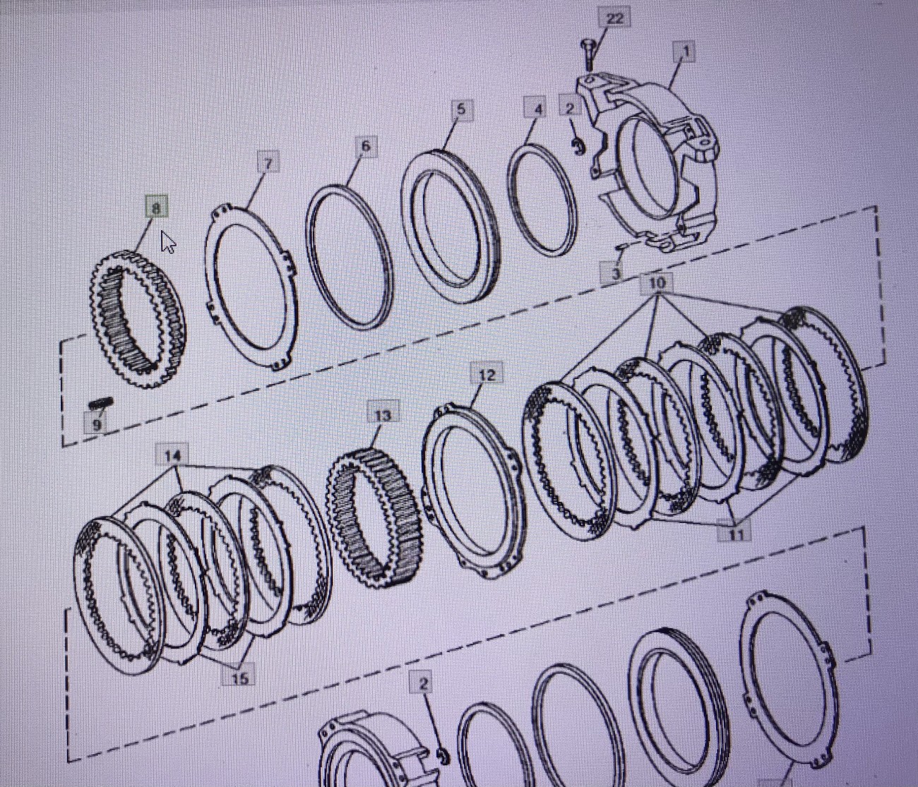 John Deere R112073/bieg-koło zębate/John Deere 4555/4755/4955