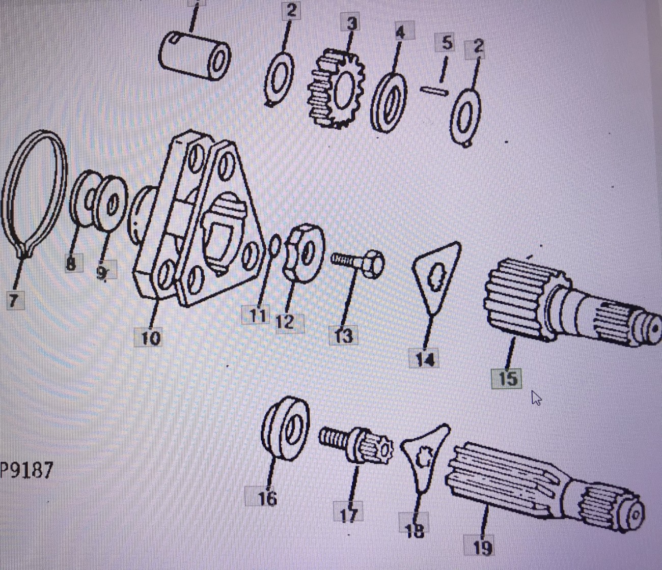 John Deere R112834/Wał/John Deere 4555/4755/4955