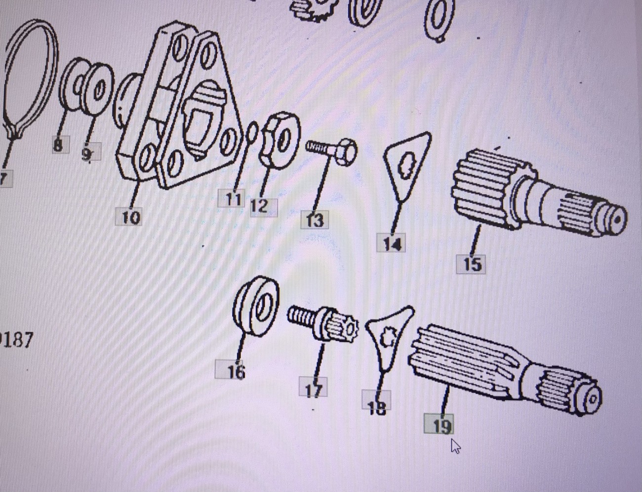 John Deere R112836/wał/John Deere 4555/4755/4955