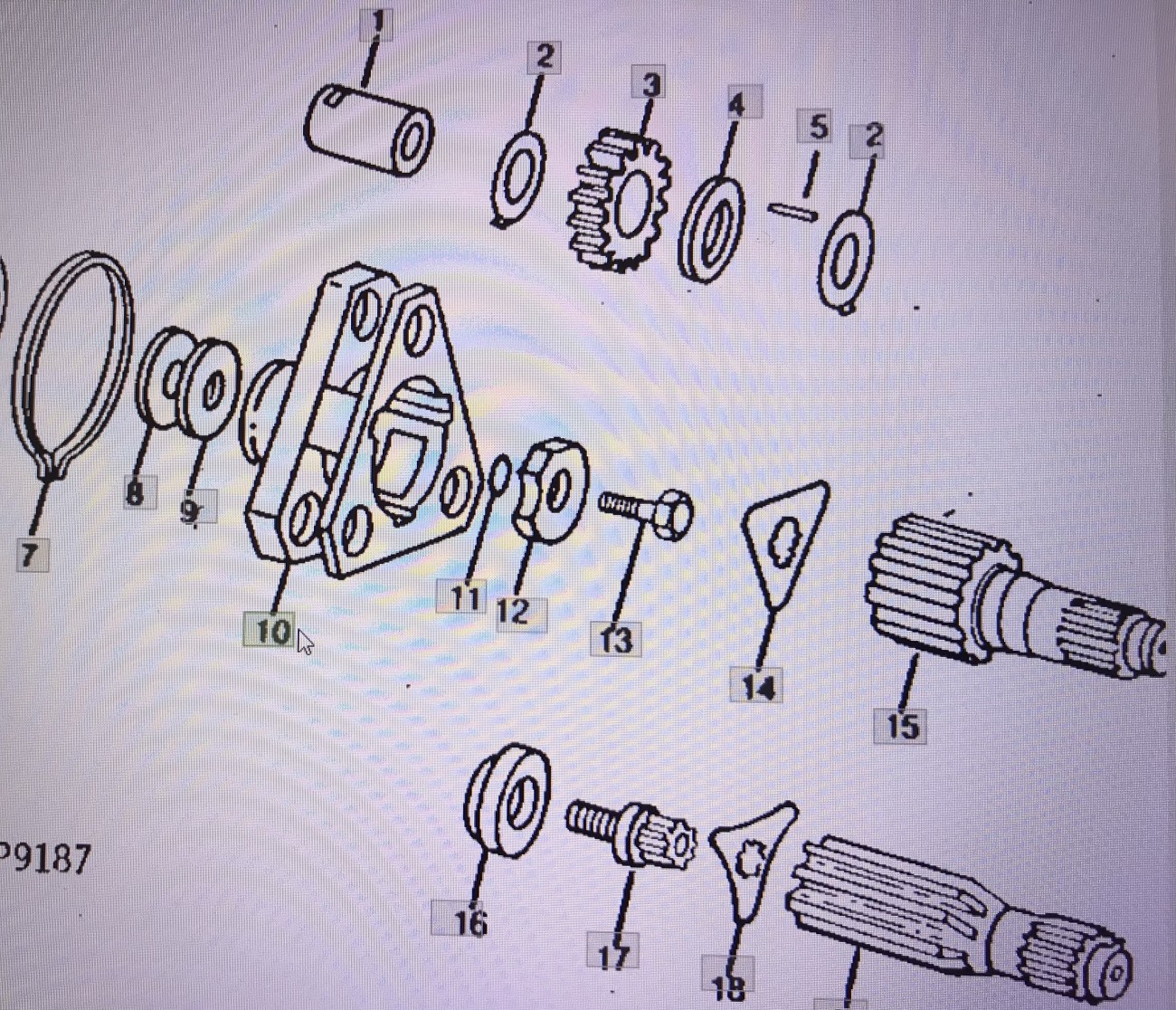 John Deere R120957/R120906/Planetarny nośnik zębnika/John Deere 4555/4755/4955