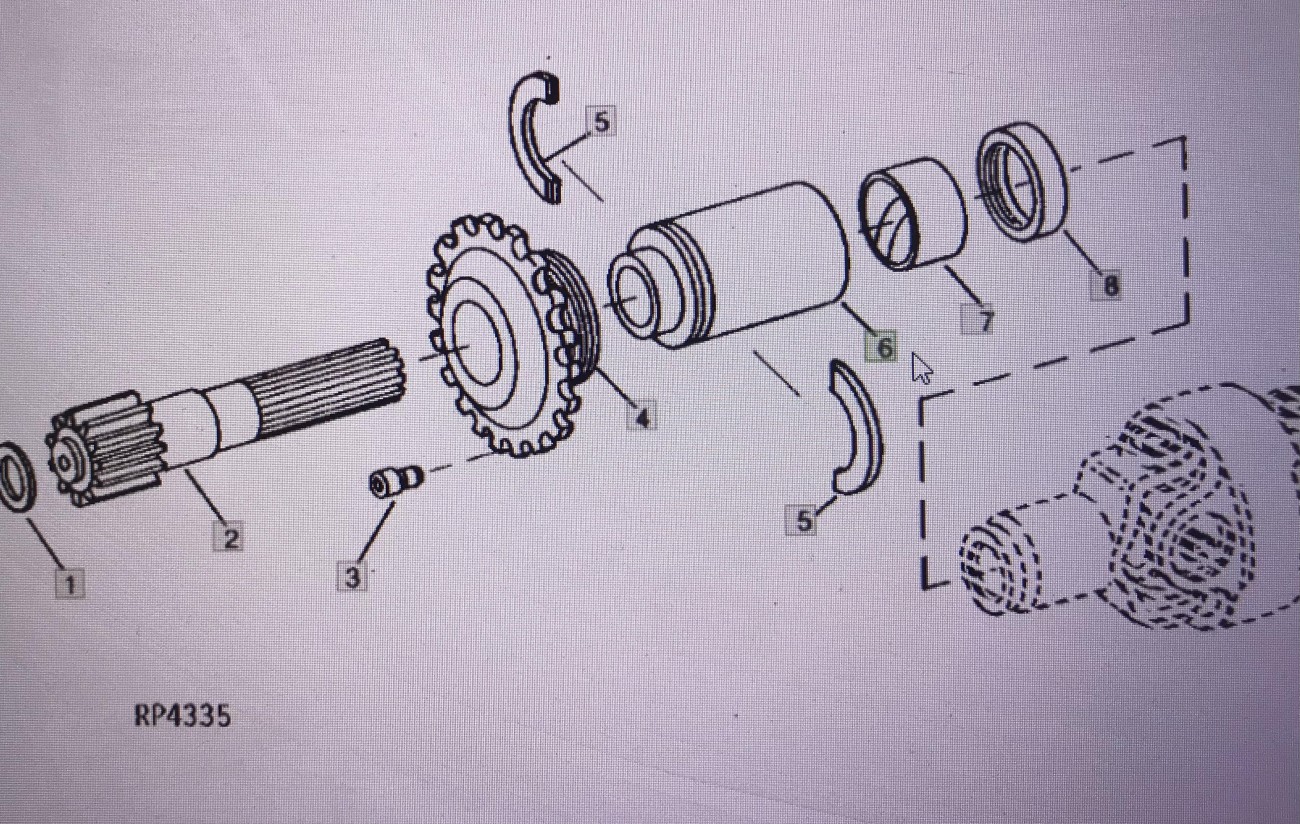 John Deere R127715/tulejka/John Deere 4555/4755/4955 Nr części R127715 Pasuje do 4555/4755/4955