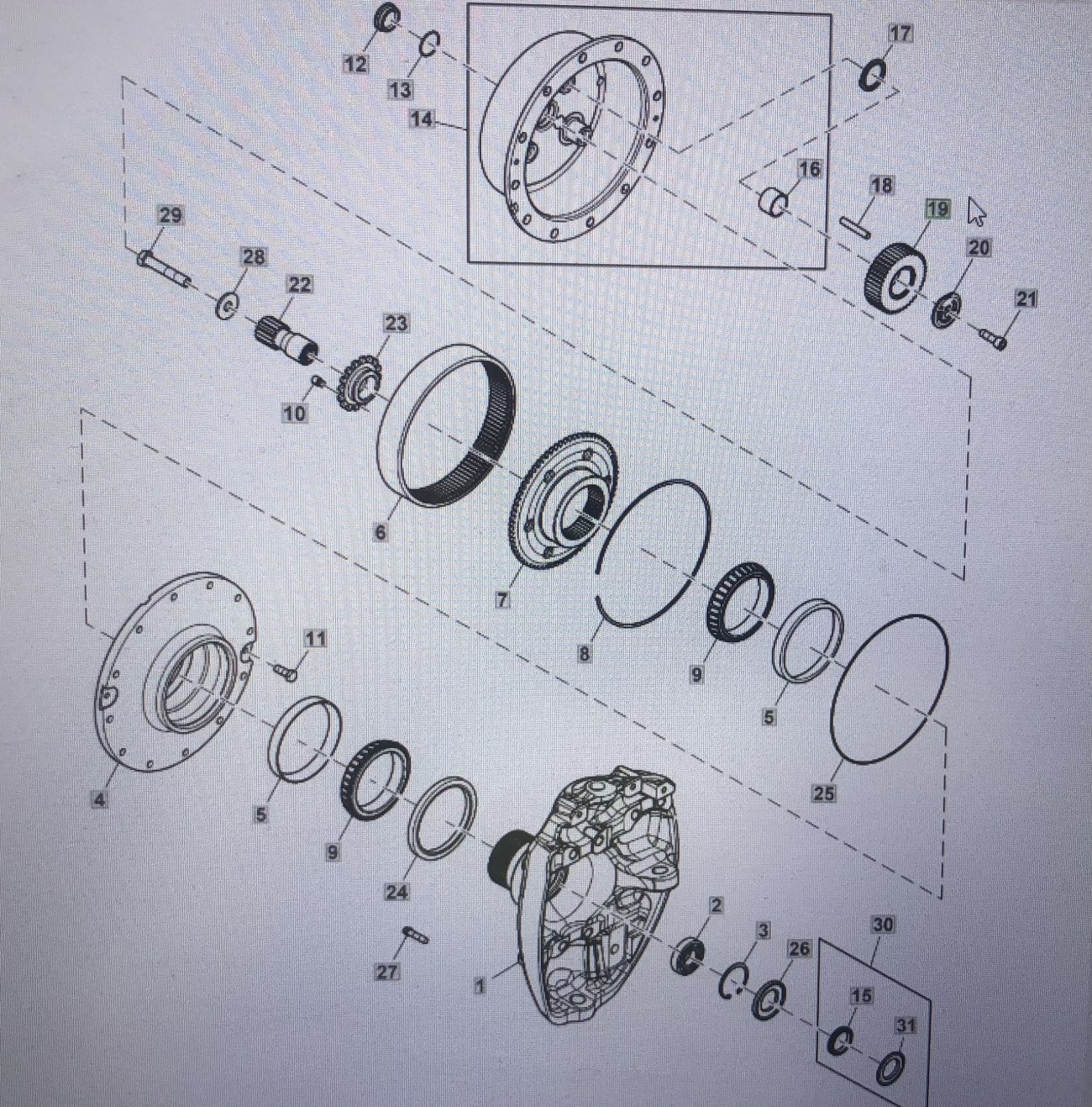 JOHN DEERE R555814/John Deere wałek zębaty/John Deere 8345R 8270R 8295R 8320R 8335R 8370R