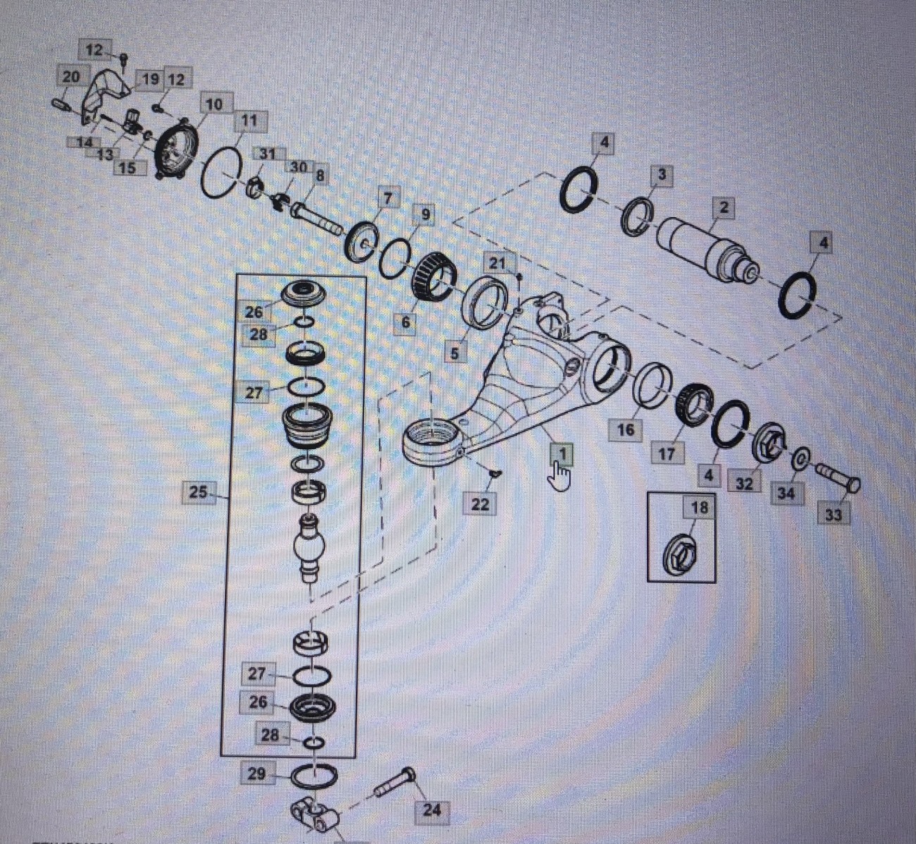 JOHN DEERE R561520/R561521 /górne ramie sterujące/8345R 8245 R 8270R 8295R 8320R 8335 R